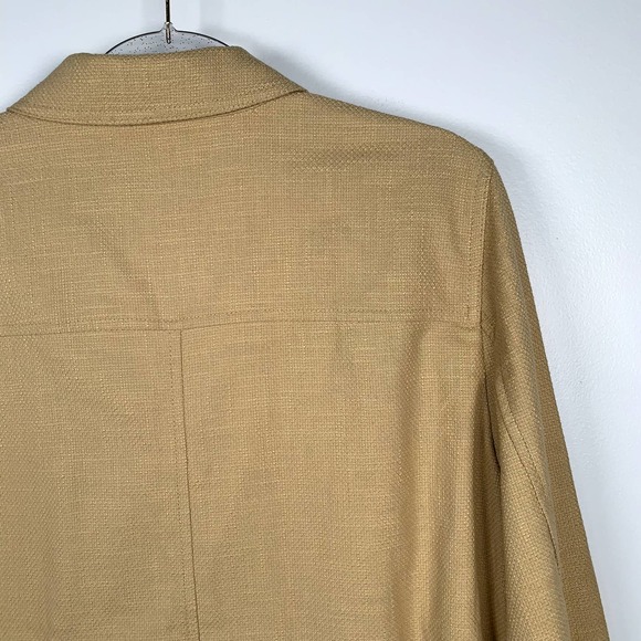 Talbots NWT Textured Sand Castle Color Cotton Shirt Jacket L - Picture 4 of 6